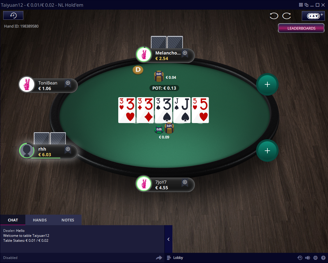 Скриншот VBet Poker