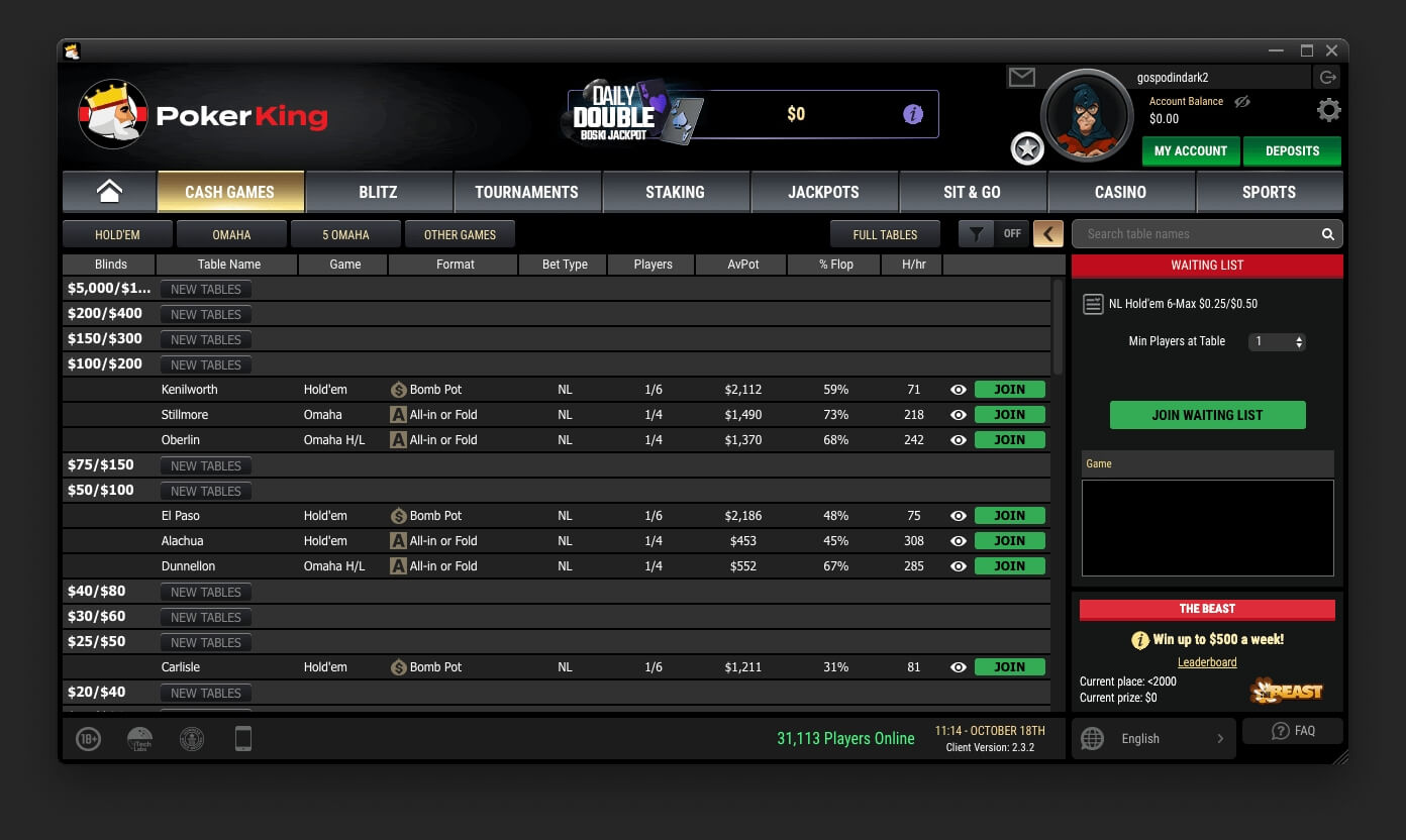 Скриншот PokerKing