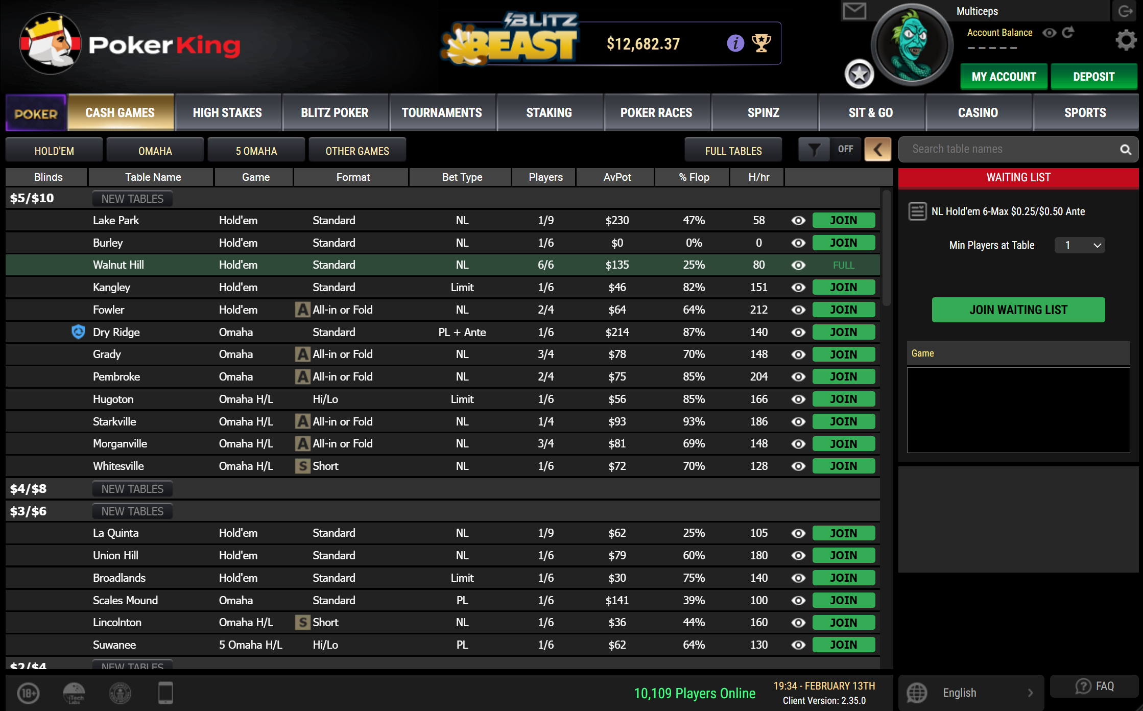 Скриншот PokerKing