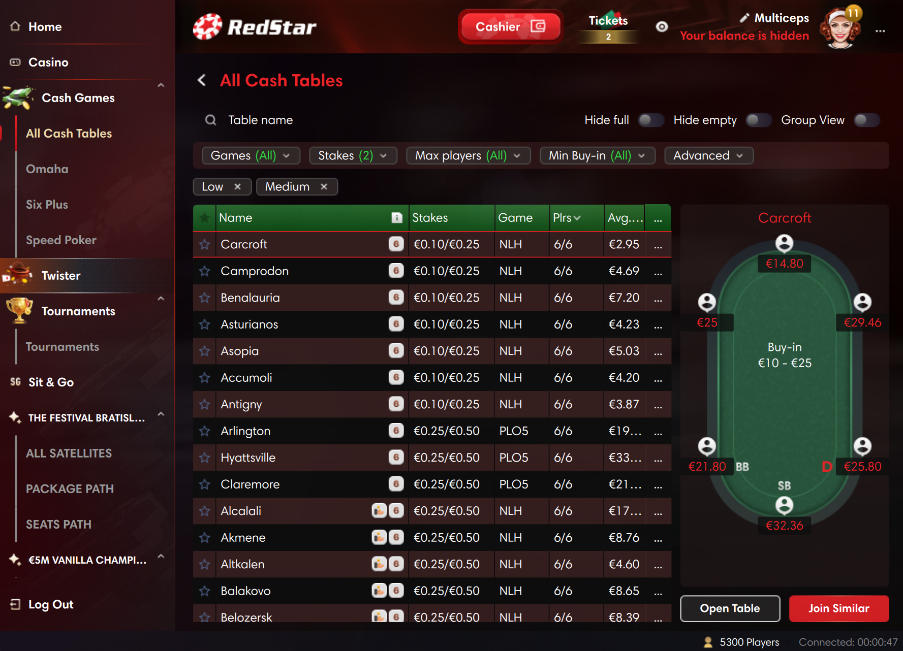 Скриншот RedStar Poker