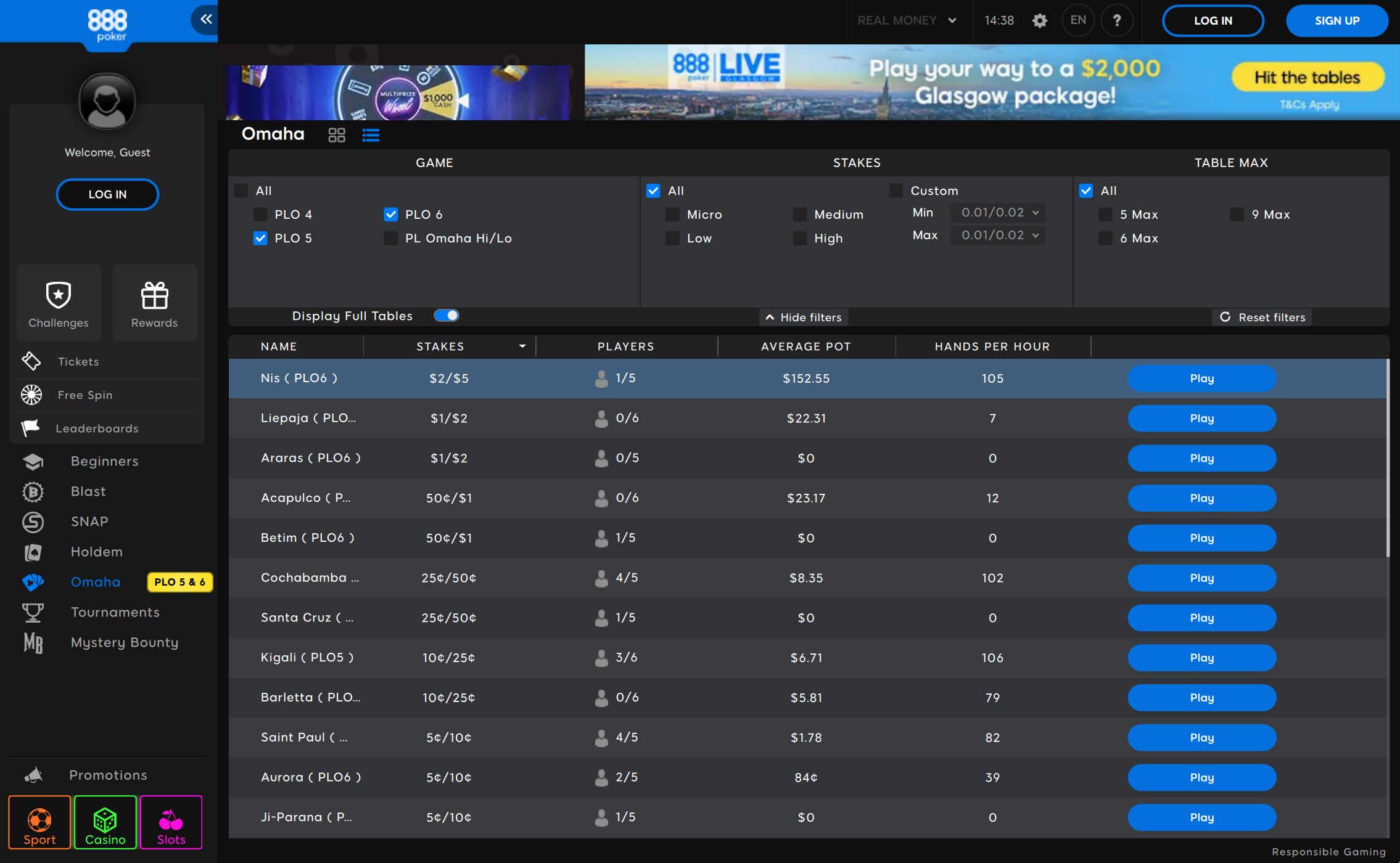 Скриншот 888poker