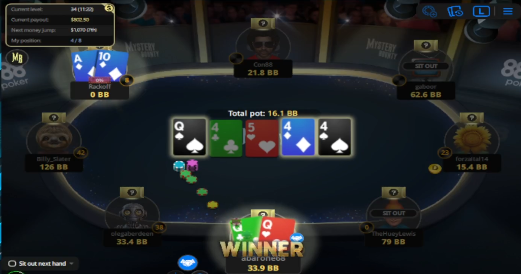 Скриншот 888poker