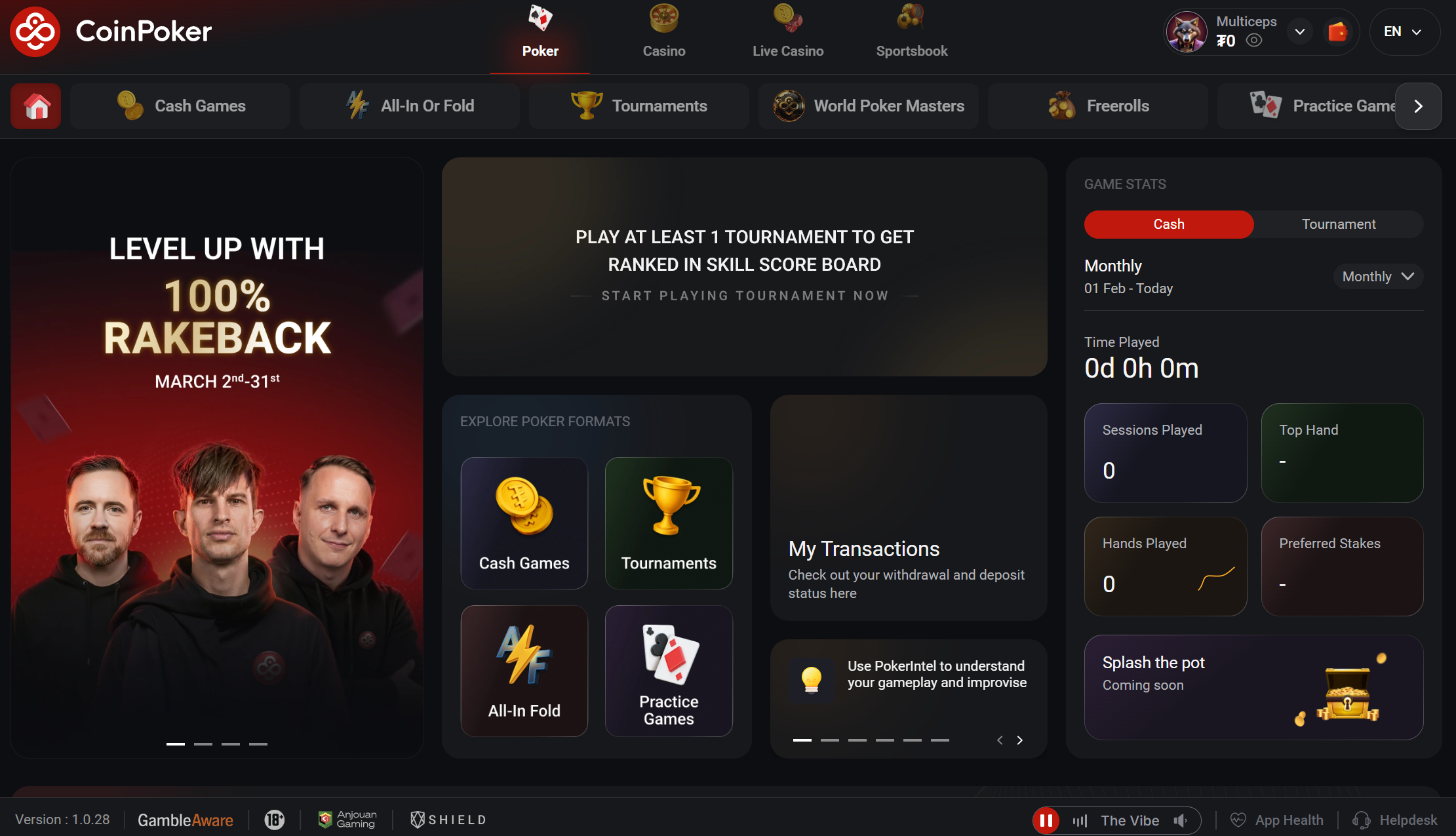 Скриншот CoinPoker