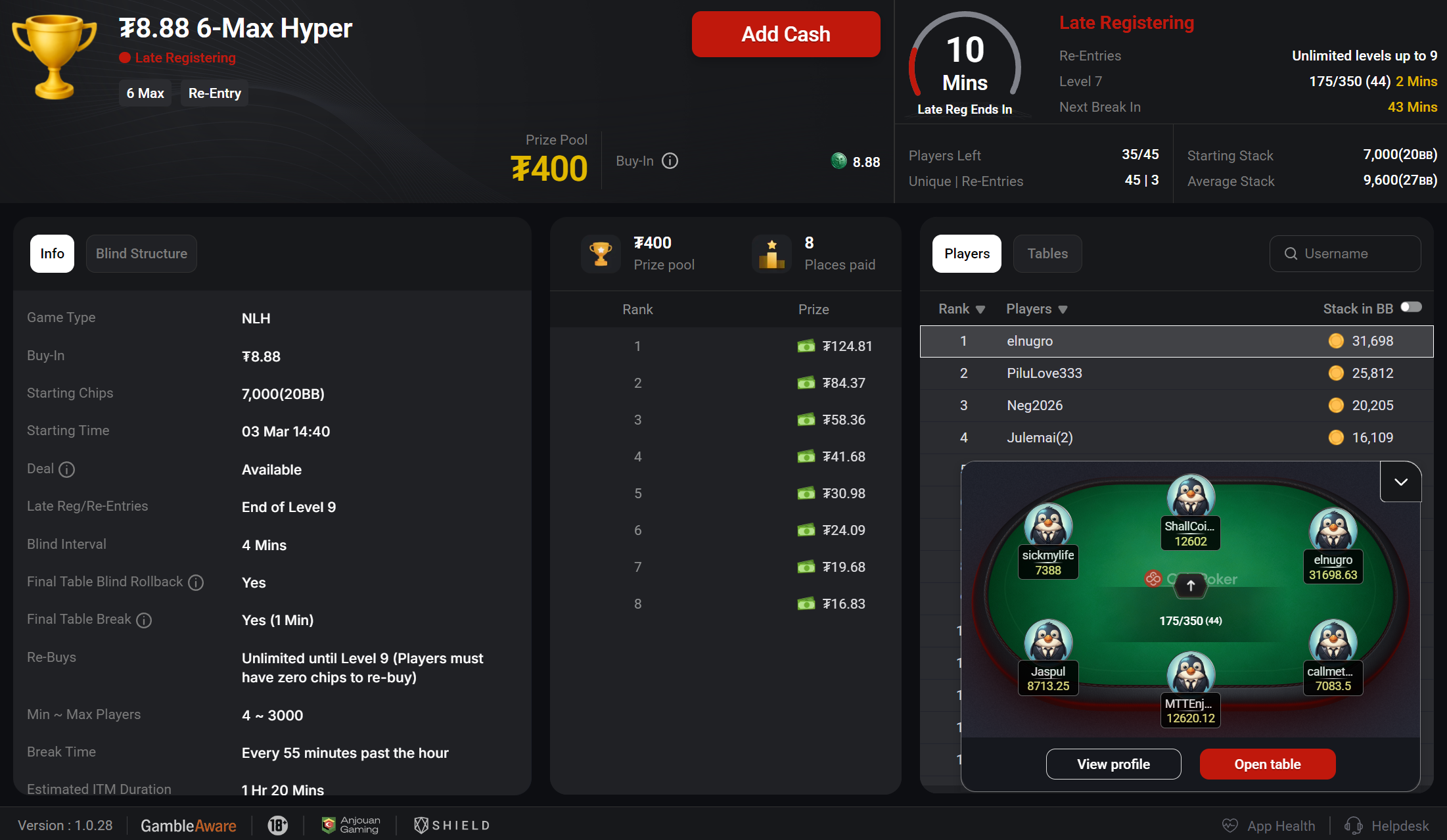 Скриншот CoinPoker