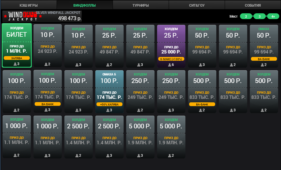 Windfall на Pokerdom