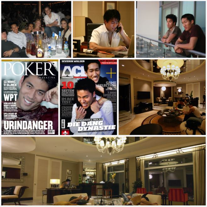 Во время длительного пребывания в Вегасе, братья располагались в Palms Place. Будучи «Брэдами Питтами в мире онлайн-покера», братья появились на обложках шведских и немецких журналов, их преследовали, как знаменитостей. Фотографии любезно предоставлены Зи и Хаком Дангом.