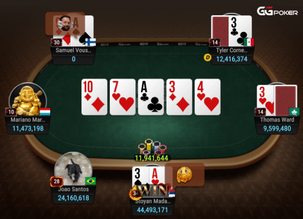 Самая важная раздача WSOP Main Event 2020 в топ-12