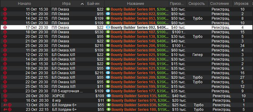 Все события BBS не по Холдему