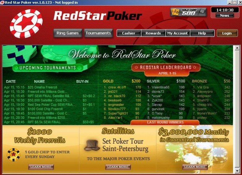 Дизайн RedStar Poker в 2005 — 2011 годах.