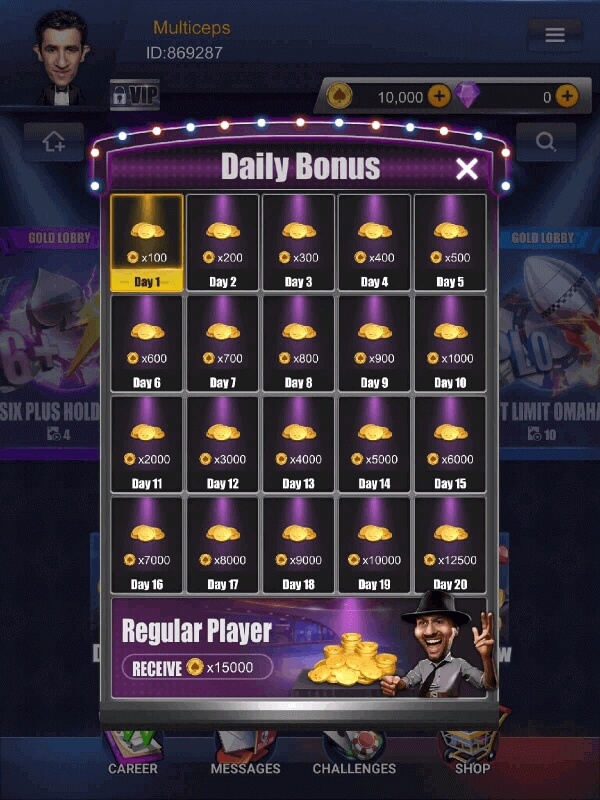 Бонус в приложении PokerBros