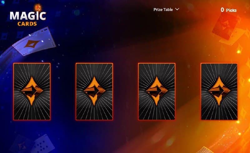 За каждой из карт скрывается какой-то приз. Надо выбрать одну