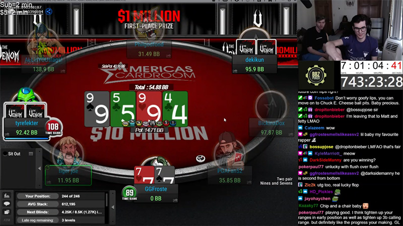 Шоудаун на стрим не попал, но у оппонента были карманные Короли.