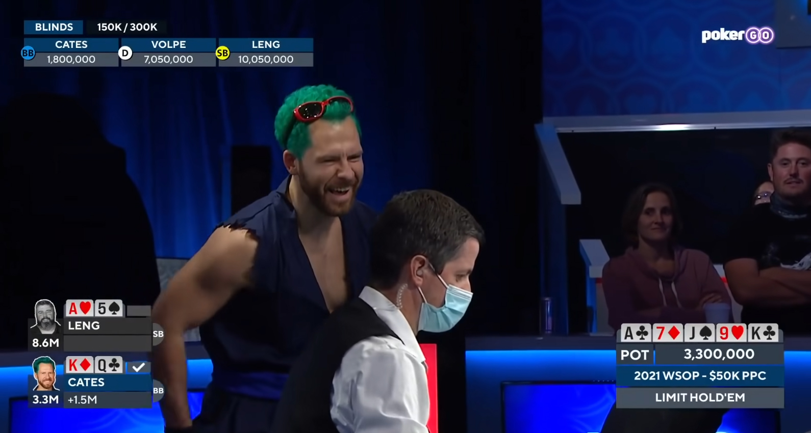 Дэн Кейтс не может поверить, что Лэнг сбросил туза, когда надо было доставить 1 ББ.