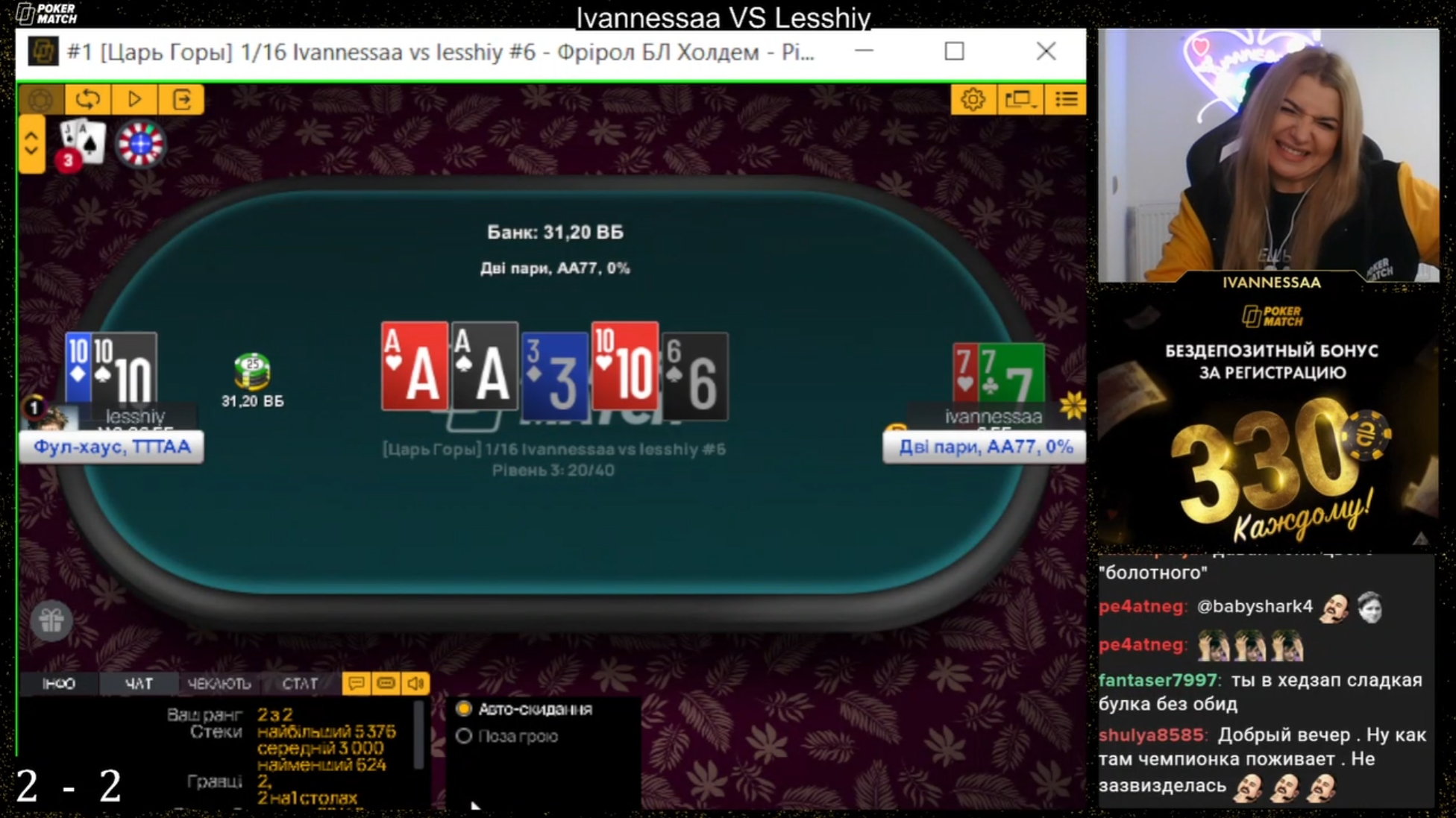 Проигрыш Иванны Сои в решающем хедз-апе 1/16 финала «Царя Горы».