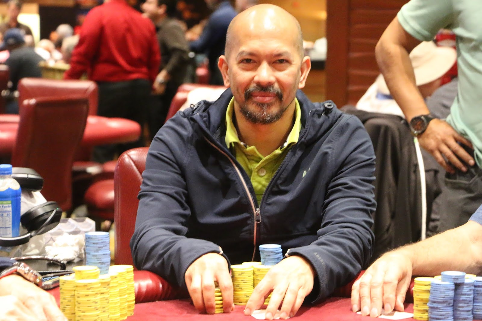 Педро Паласио во время игровой сессии в Isle Casino Poker, 2019 год