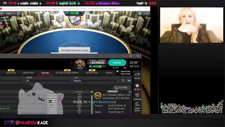 На стриме Ванесса рассказала, что для третьего ре-энтри её пришлось делать депозит с карты