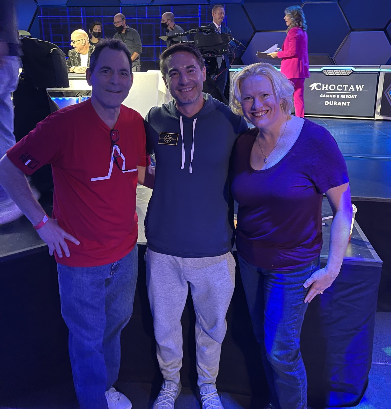 Рэнди Гордон, Ченс Корнут и жена Рэнди на Main Event WPT Choctaw 2022
