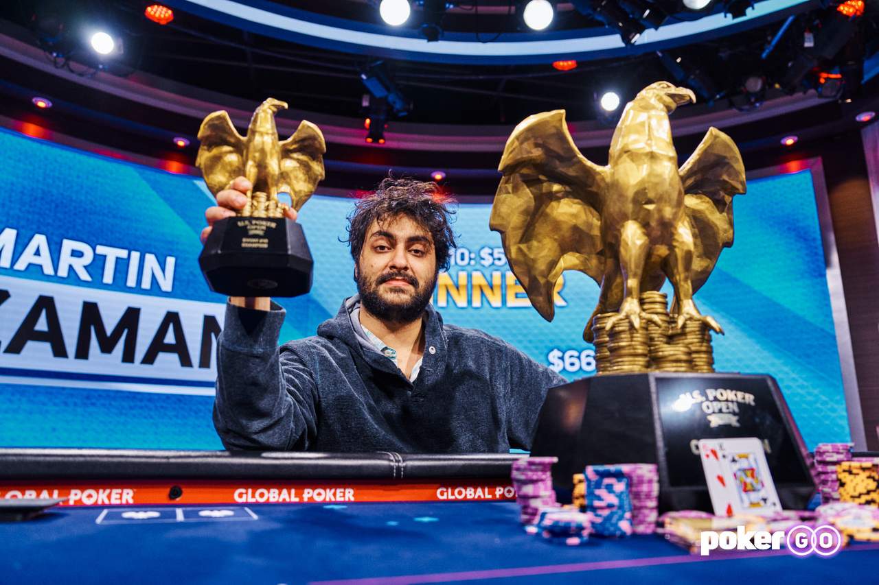 Мартин Замани с двумя трофеями U.S. Poker Open — за победу в турнире и чемпионство на серии