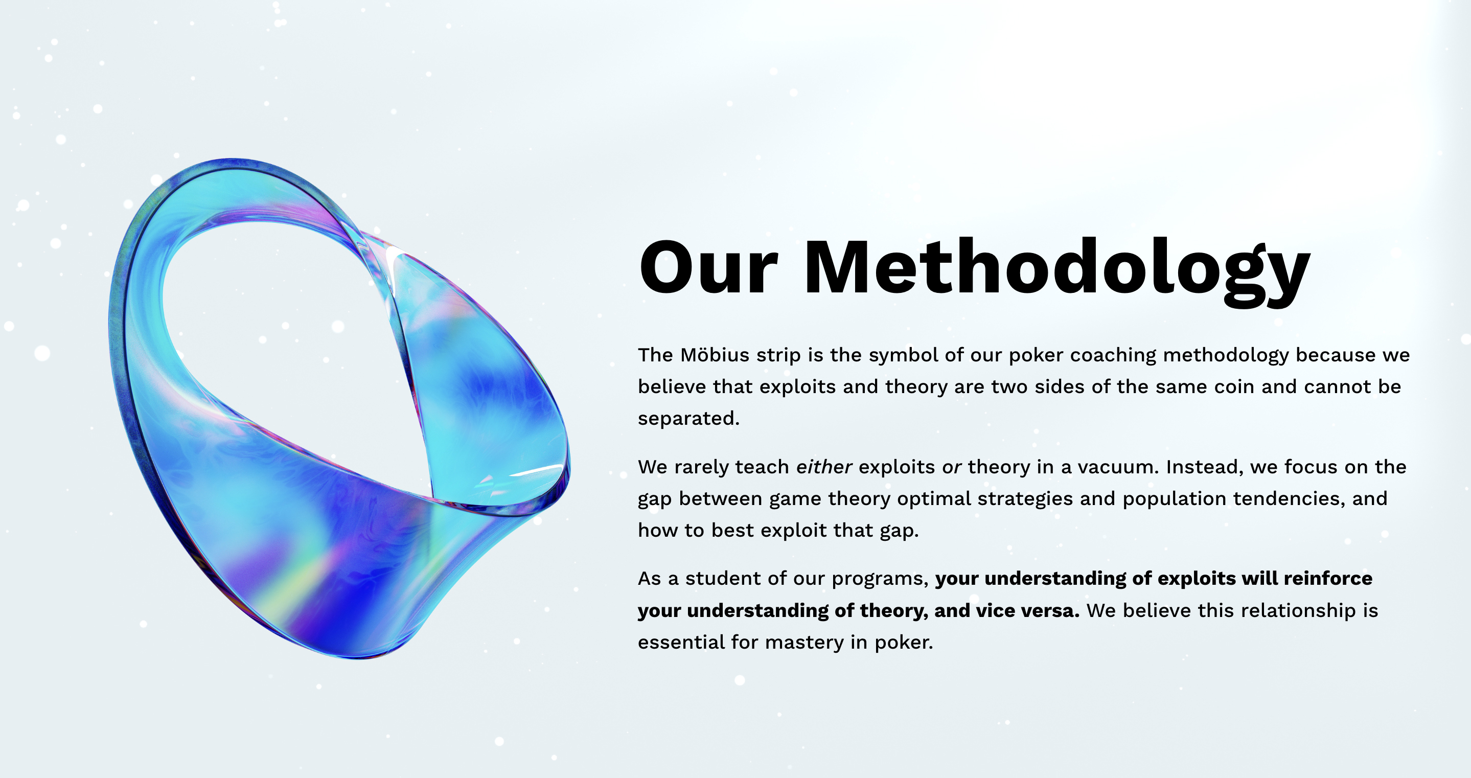 Лента Мёбиуса — логотип Mobius Poker