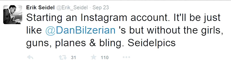 Запускаю свой Инстаграм. Будет как у Билзеряна, только без девчонок, пушек, самолётов и шика.