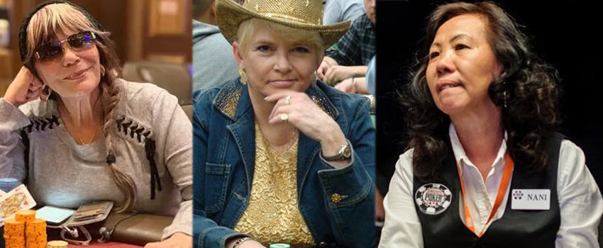 Слева направо: Барбар Энрайт, Сьюзи Айзекс и Нани Доллисон