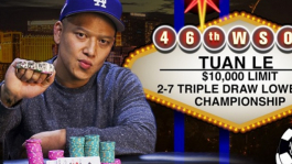WSOP: Туан Ле выиграл браслет в турнире $10K Limit 2-7 TD второй раз подряд! WSOP: Туан Ле выиграл браслет в турнире $10K Limit 2-7 TD второй раз подряд!