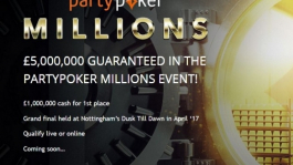 Partypoker проведёт гибридный онлайн/оффлайн турнир с гарантией £5 миллионов фунтов