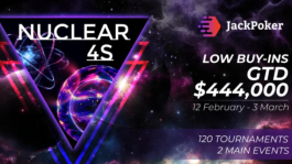JackPoker проводит серию Nuclear 4s с гарантией $444K для игроков низких лимитов